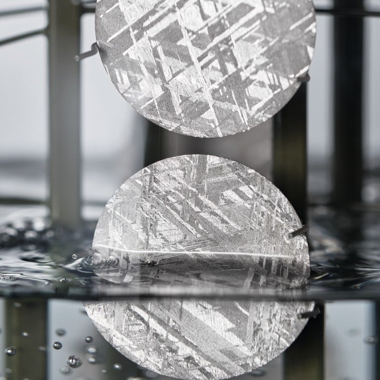 Meteorite dials during electroplating. Photo: Rolex