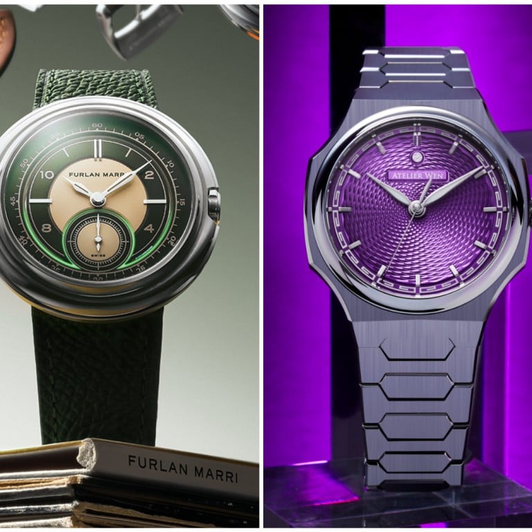 Just the time (from left): Furlan Marri Disco Volante, Atelier Wen Perceiption Millesime Mu 睦, H. Moser & Cie Pioneer Cntre Seconds Citrus Green. Photos: Handout