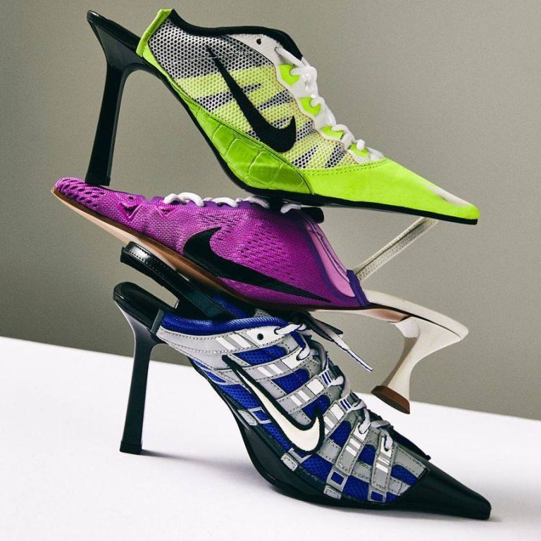 Ancuta Sarca shoes made from recycled Nike trainers. Photos: Handout