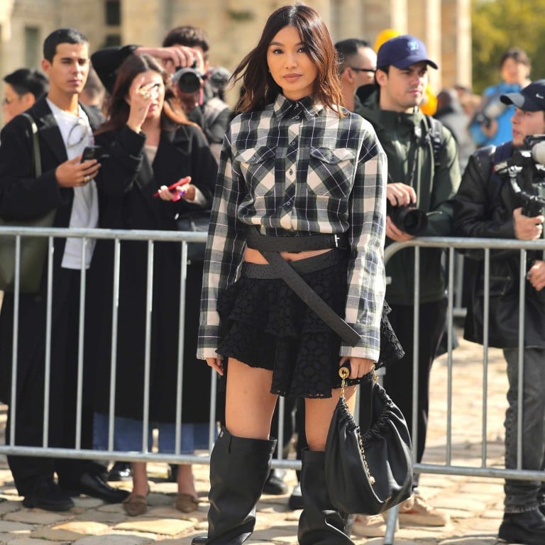 Gemma Chan in a winter-ready ensemble at Paris Fashion Week in September. Photo: Getty Images