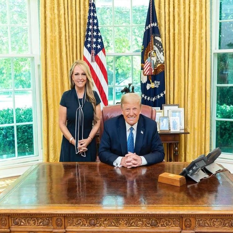 Meet Gina Loudon, the Trump surrogate and Sean Hannity co-host who accused Ariana Grande and Wicked of “racial appropriation”. Photo: @realdrgina/Instagram