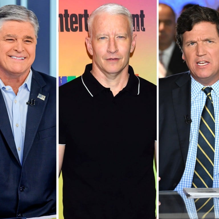 Sean Hannity, Anderson Cooper and Tucker Carlson are among the richest TV anchors in the US. Photos: Getty Images, AP, TNS