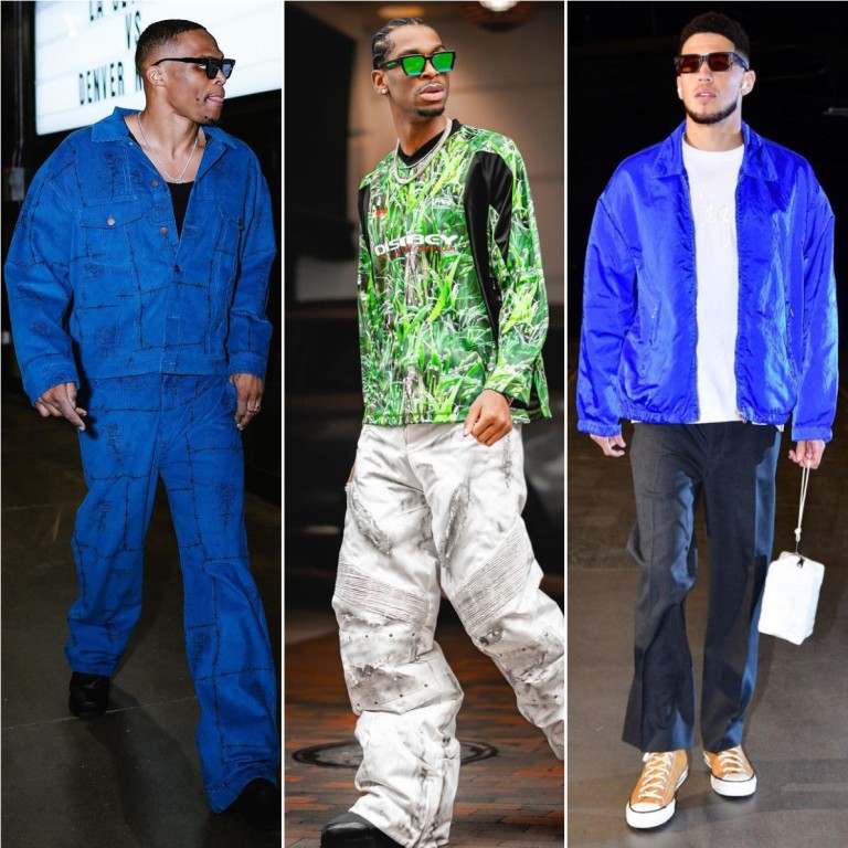 Some of the most stylish American athletes are in the NBA, including (from left) Russell Westbrook, Shai Gilgeous-Alexander and Devin Booker. Photos: @laclippers, @shai, @dbooknations/Instagram