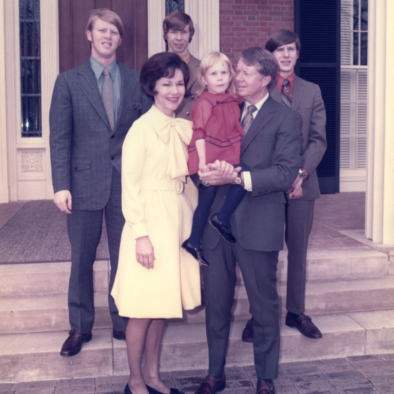 Jimmy Carter and Rosalynn Carter pictured with their four children when the late US president was governor of Georgia, in the early 1970s. Photo: @CarterLibrary/X