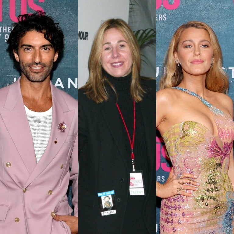 It Ends with Us director Justin Baldoni’s lawyer claims Blake Lively’s publicist, Leslie Sloane (centre), carried out a smear campaign against his client. Photos: Invision/AP; Getty Images; TNS