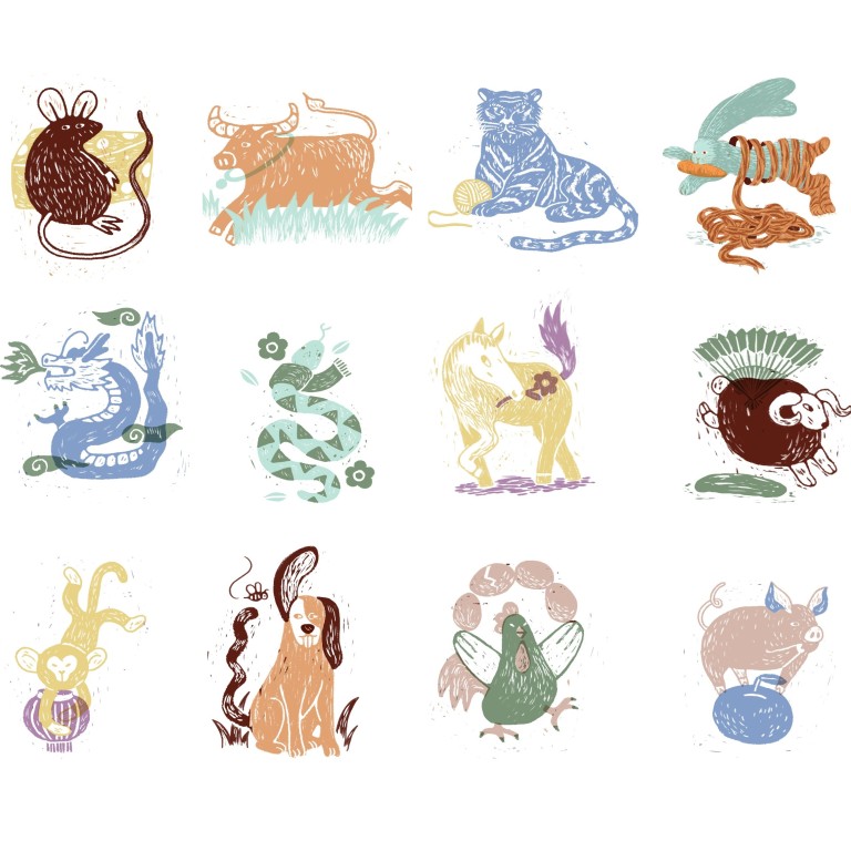 The 12 animals of the Chinese zodiac. Photo: SCMP Graphics