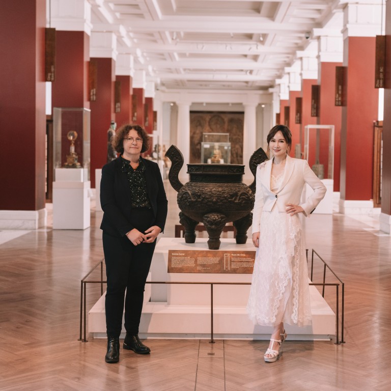 Contemporary jewellery artist Anna Hu (right) with British Museum curator Jessica Harrison-Hall. Photo: Handout