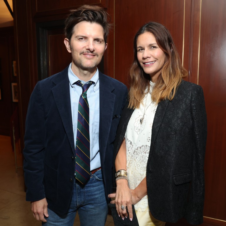 Adam Scott and Naomi Scott at the 2024 UTA Emmy Party. Photo: Getty Images