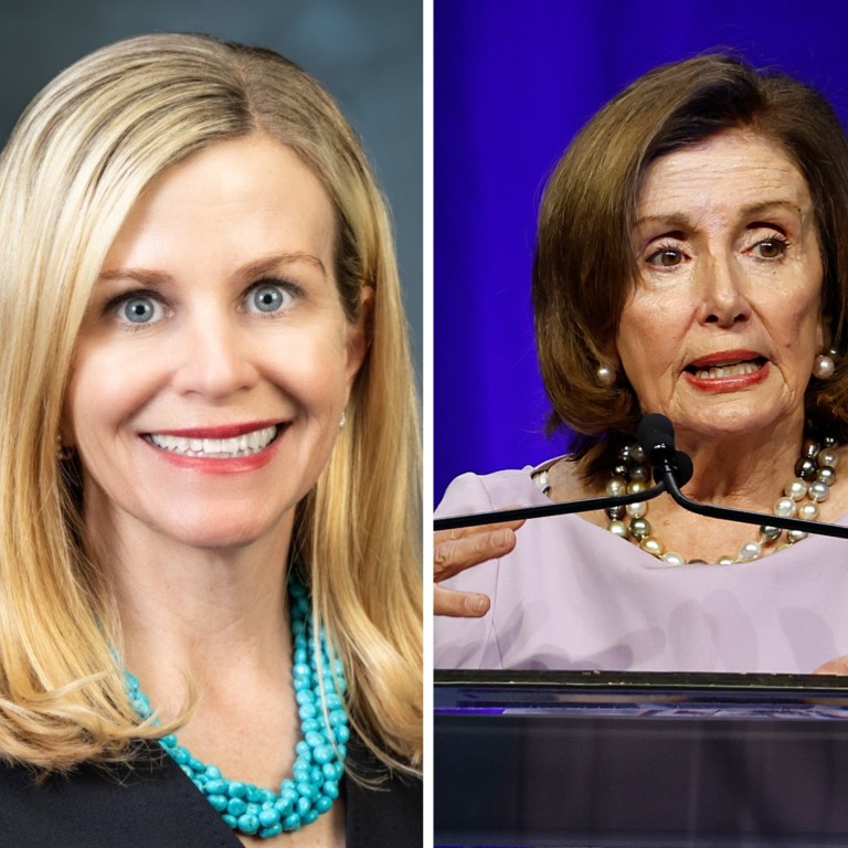 Meet Nancy Pelosi’s niece Alexis, the US Department of Housing and Urban Development climate adviser whose salary drew the attention of Elon Musk. Photos: Alexis Pelosi/LinkedIn; AP