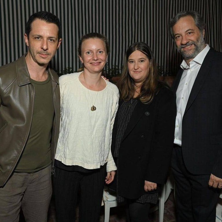 Succession star Jeremy Strong (left) bagged his first Tony award last year with his accomplished wife, Dr Emma Wall (centre left), by his side – but what do we know about the multihyphenate mum of three? Photo: @ghdocumentary/Instagram