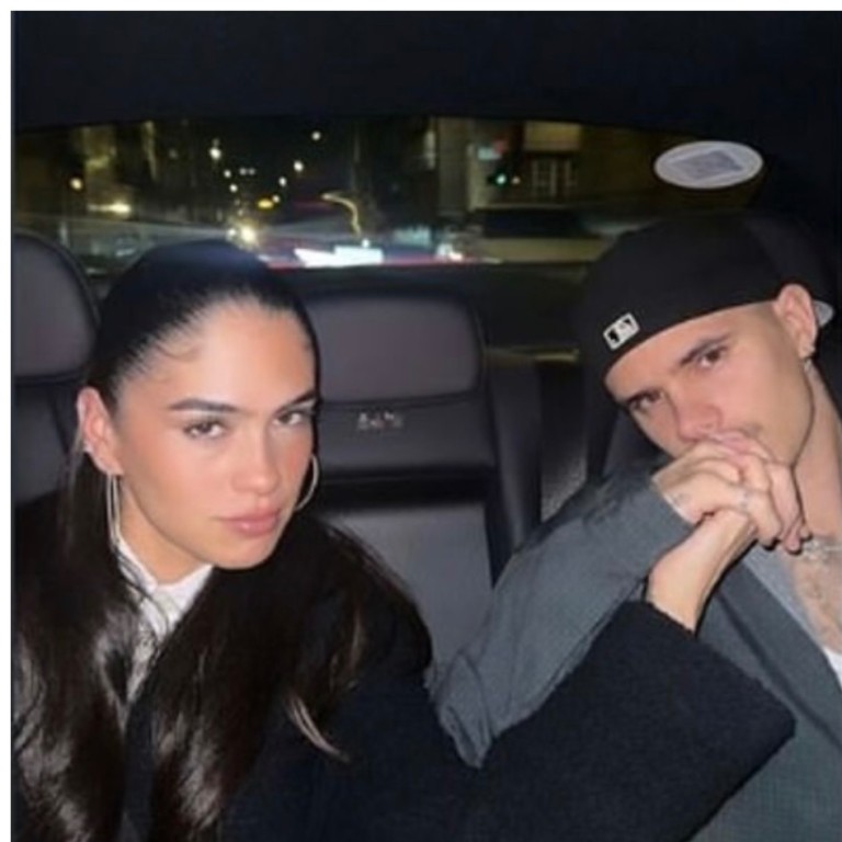 Kim Turnbull and Romeo Beckham. Photos: @romeobeckham, @kim_turnbull/Instagram