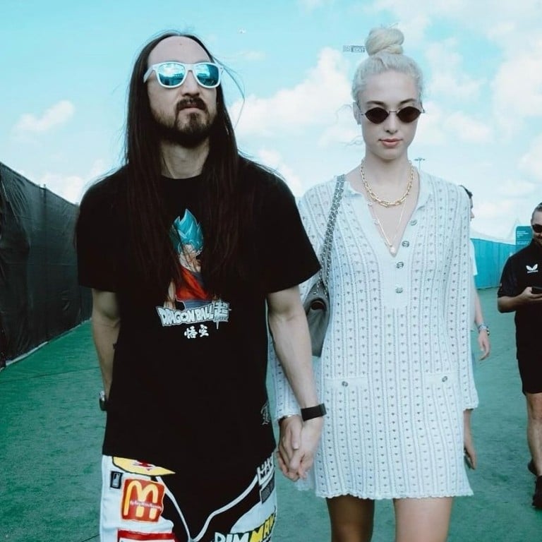 Steve Aoki and his wife Sasha Sofine. Photo: @sashaaoki/Instagram