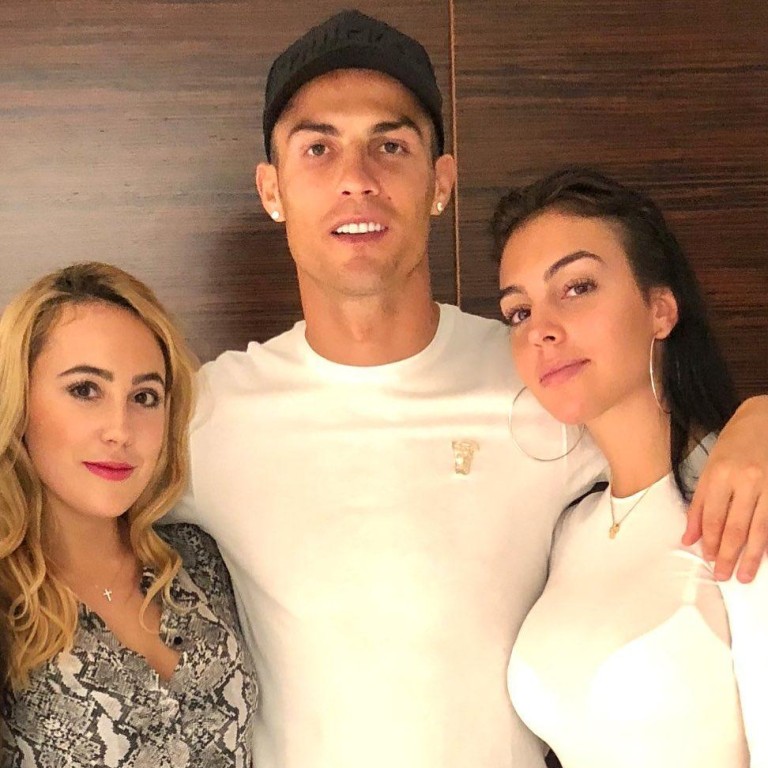 Cristiano Ronaldo with his wife Georgina Rodríguez (right) and her sister Ivana Rodríguez. Photo: @ivana.rodriguez/Instagram