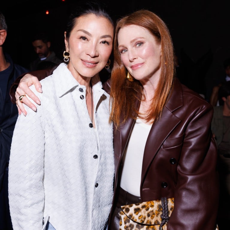 Julianne Moore and Michelle Yeoh’s looks at the Bottega Veneta spring/summer 2025 show in September 2024 showed that leather – vegan or otherwise – is as popular as ever. Photo: Handout