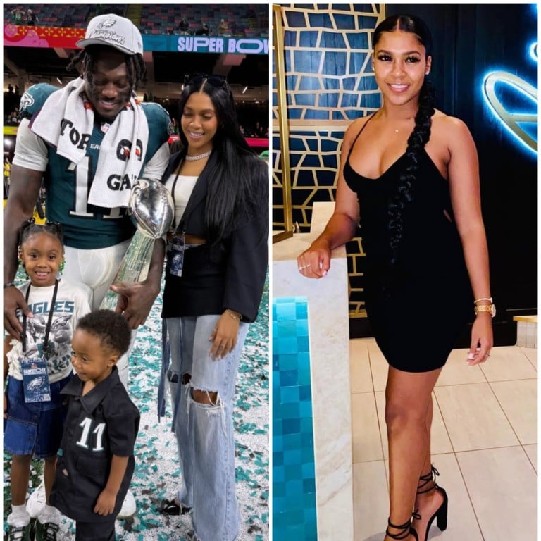 “So, so, so proud”: Super Bowl winner AJ Brown’s girlfriend Kelsey Riley has been celebrating the Philadelphia Eagles star online since his victory. Photos: @_kelseyriley_/Instagram