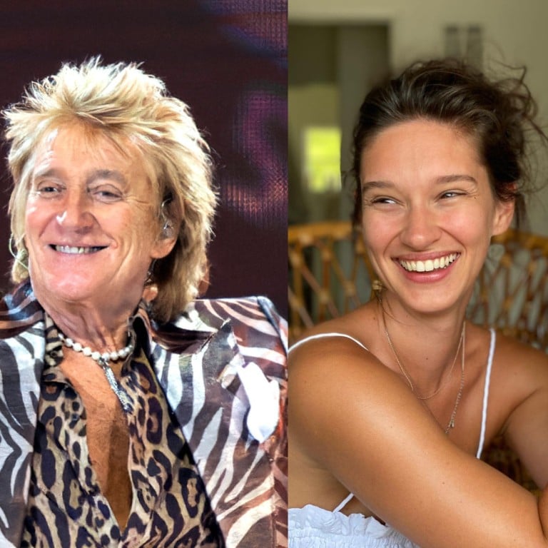 Rod Stewart’s daughter Renee Stewart, plotting her own route through life. Photos: Reuters, @renee__stewart/Instagram