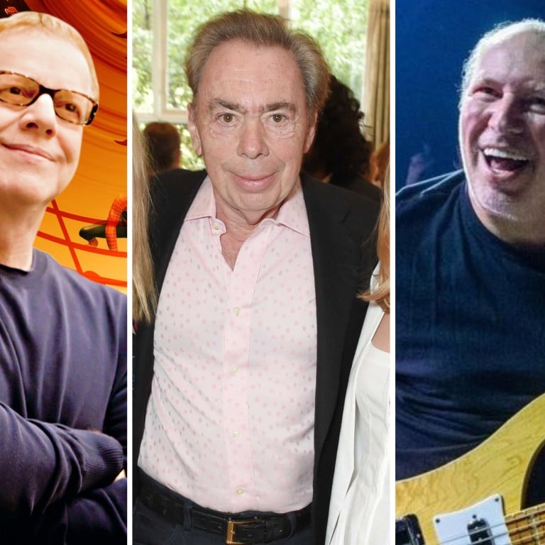Danny Elfman (left), Andrew Lloyd Webber and Hans Zimmer: three of the world’s wealthiest composers. Photos: SCMP Archives, Getty Images, @hanszimmerlive/Instagram