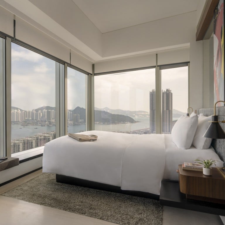 Straits times: an East Hong Kong guest room with panoramic views over Victoria Harbour. Photo: Handout
