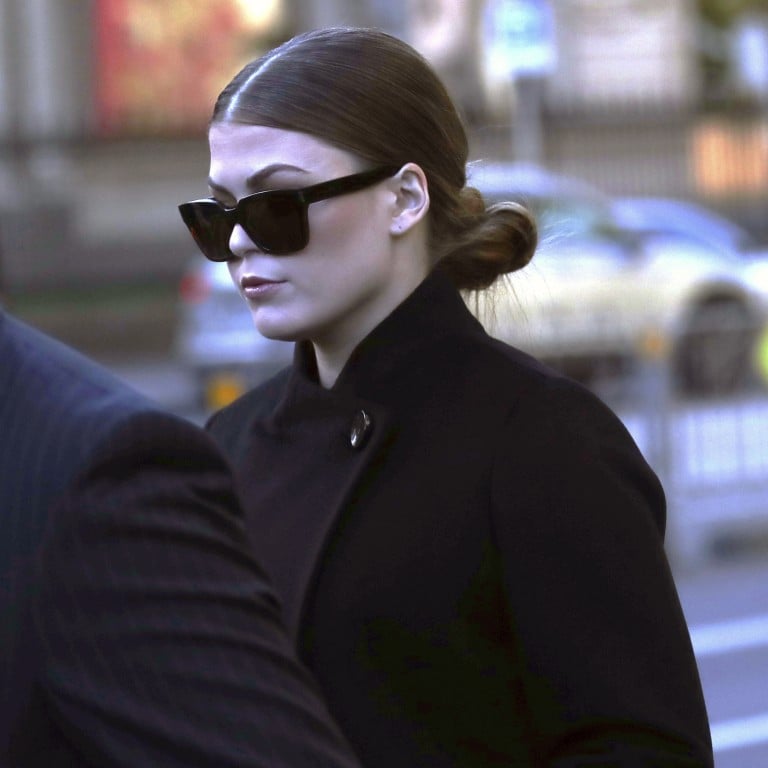 Con artist Belle Gibson arriving at the Federal Court in Melbourne, Australia, in May 2019. Photo: AP