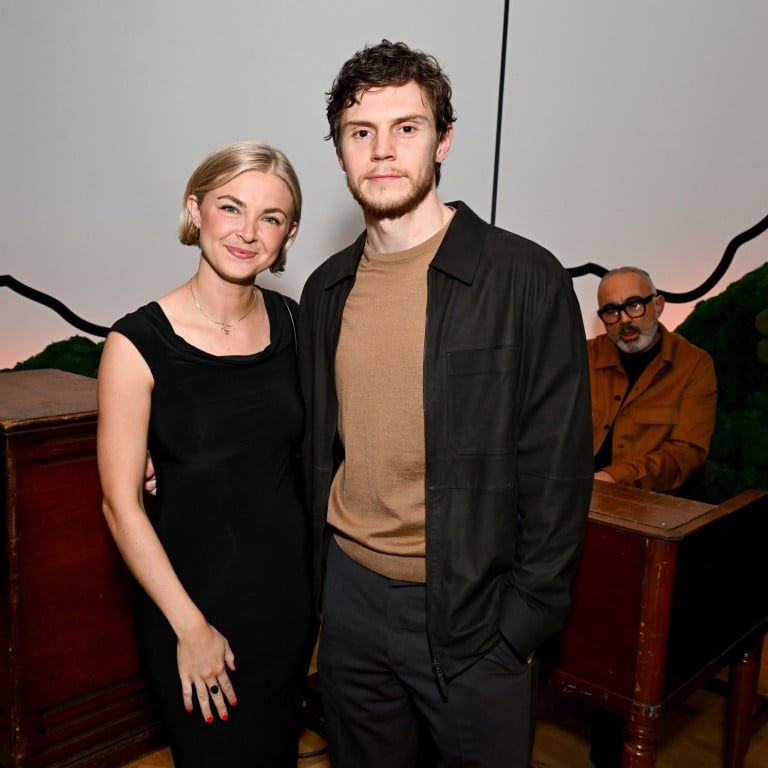 Natalie Engel and Evan Peters during New York Fashion Week last September. Photo: Getty Images