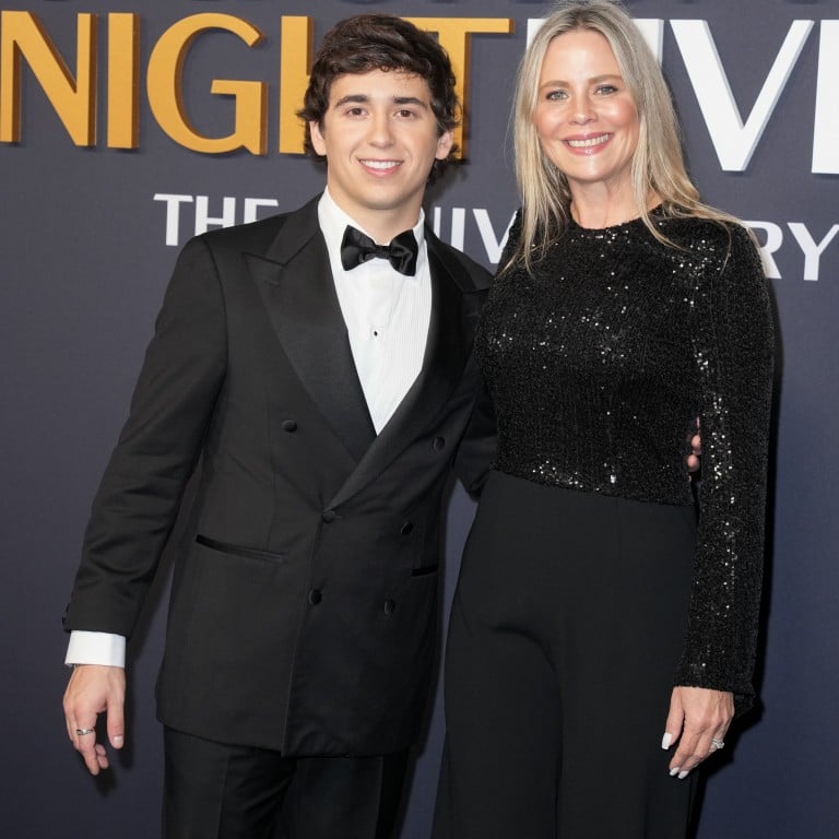 Marcello Hernández brought his mum Isabel Cancela to SNL50: The Anniversary Special at 30 Rockefeller Plaza on February 16. Photo: Variety via Getty Images