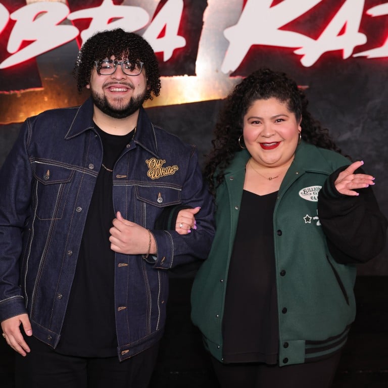 Rico Rodriguez and sister Raini Rodriguez at the Hollywood series finale premiere of Cobra Kai, on Netflix. Photo: Getty Images