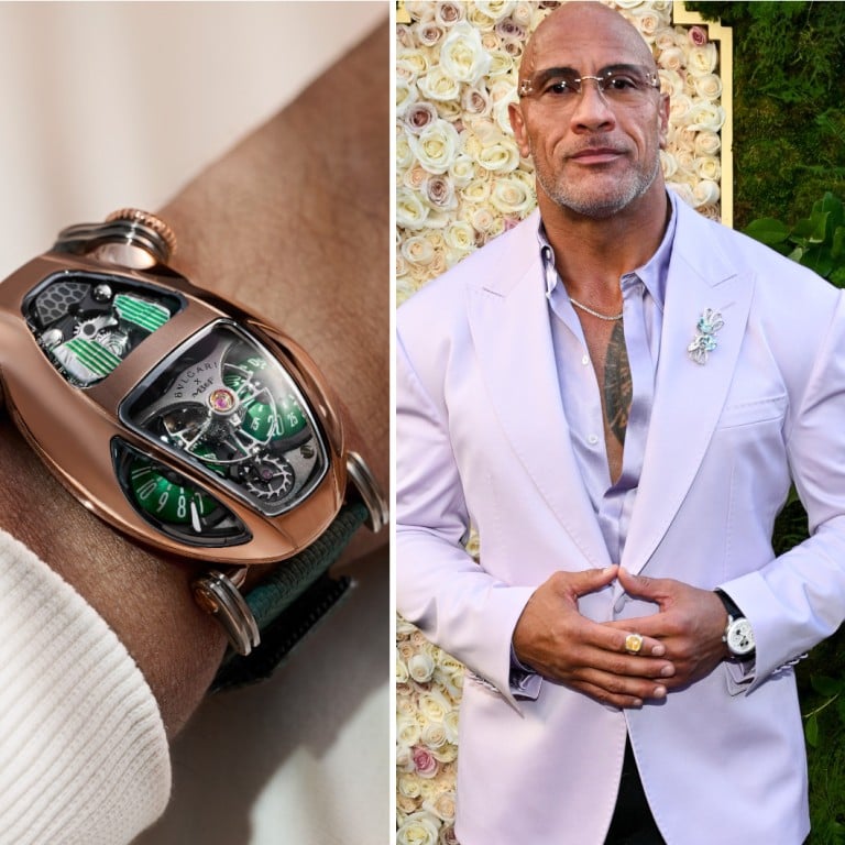From left: MB&F and Bulgari reinterpret the Serpenti; Dwayne “The Rock” Johnson rocks an IWC Portugieser Eternal Calendar; Vacheron Constantin releases the Historiques 222 in steel. Photos: Handout; Getty Images; handout