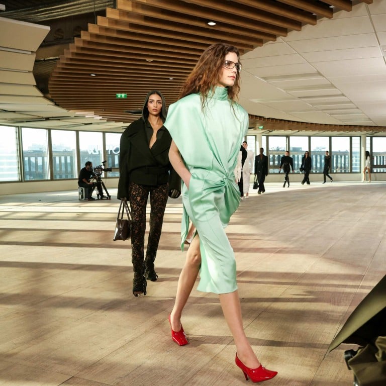 The Stella McCartney autumn/winter 2025 show took place in an office building on the outskirts of Paris. Photo: AFP