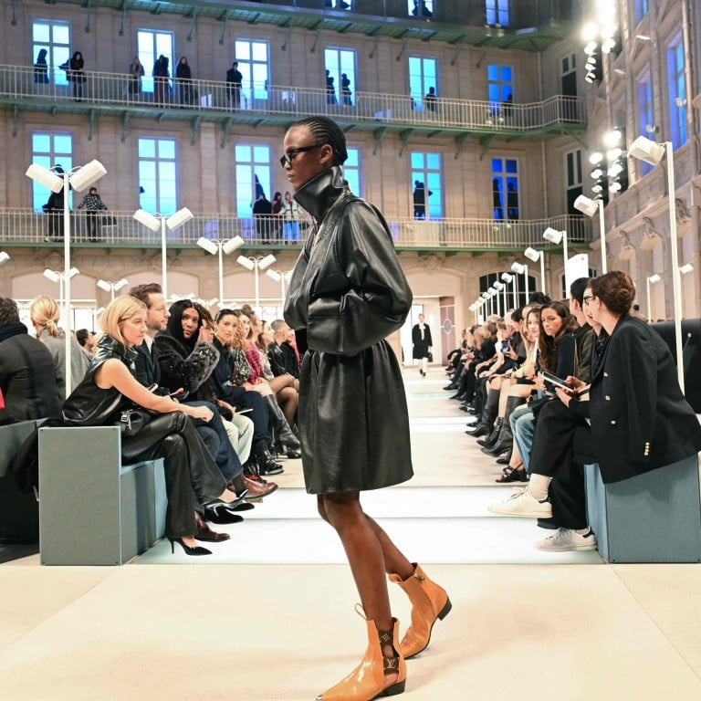 Louis Vuitton’s autumn/winter 2025 show, held in the former office of a railway company near Gare du Nord in Paris, was a homage to train travel. Photo: AFP