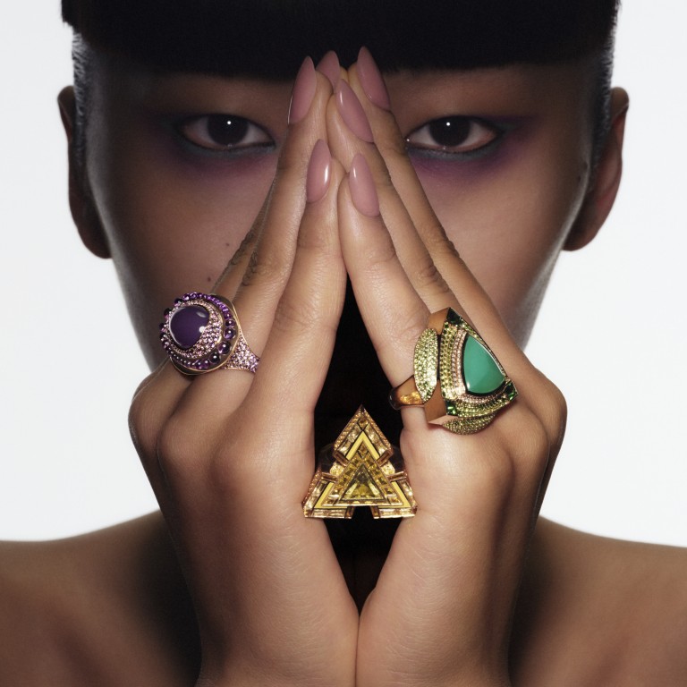 Hermès Fresh Paint rings from the Les Formes de la Couleur haute bijouterie collection. Photo: Handout