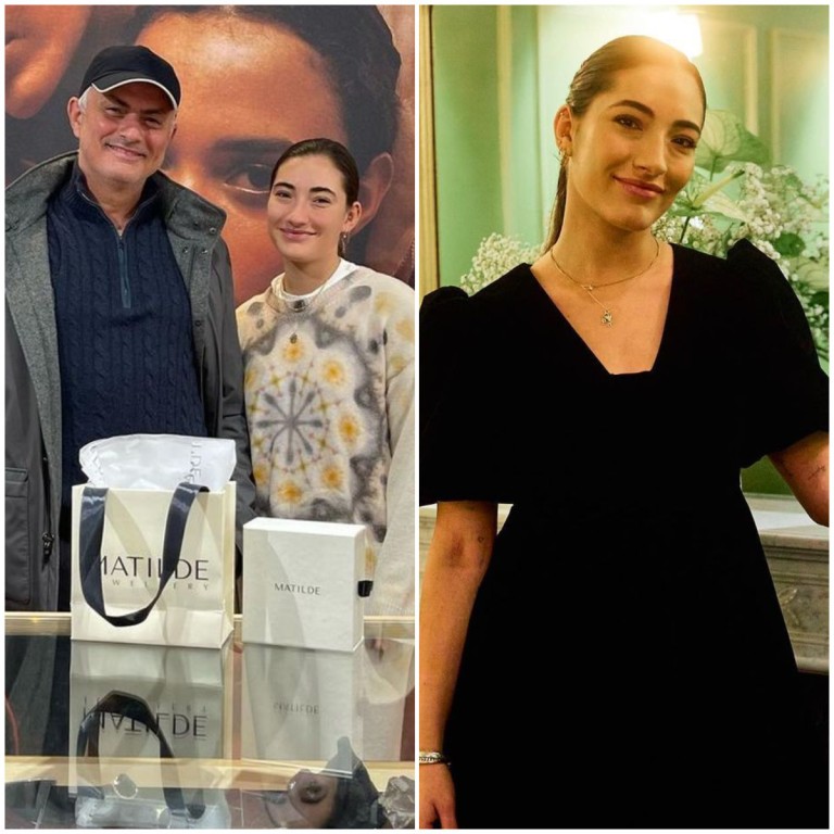 José Mourinho and his daughter Matilde Mourinho. Photos: @josemourinho, @matildefmf/Instagram