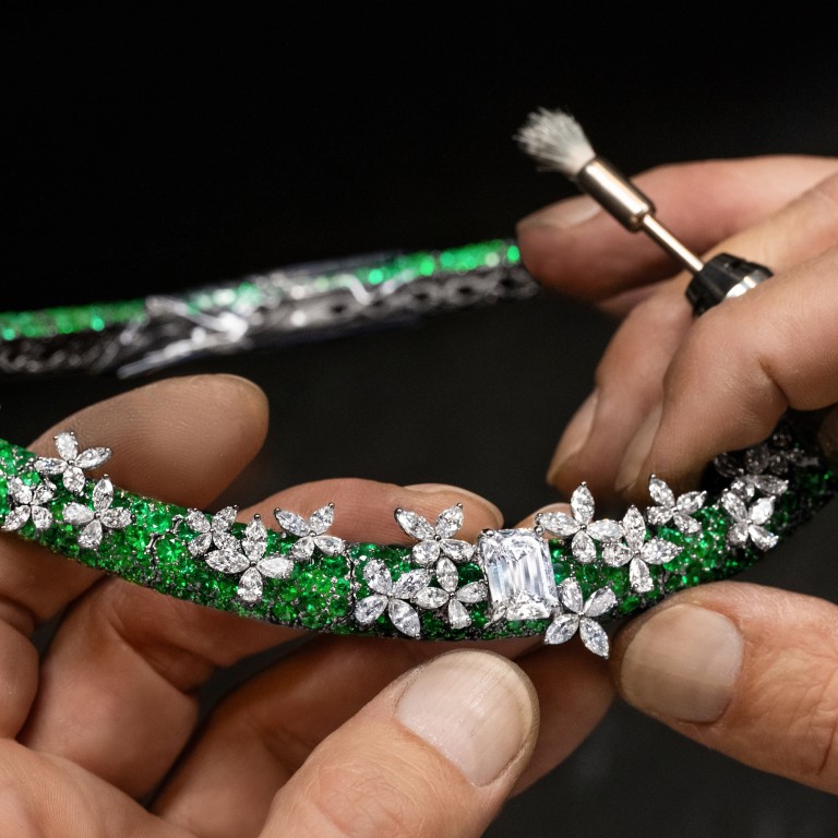 Launched in 1975, the iconic Graff Butterfly has fluttered among us for 50 years. The latest collection has at its heart this showstopping diamond and emerald necklace. Photo: Handout