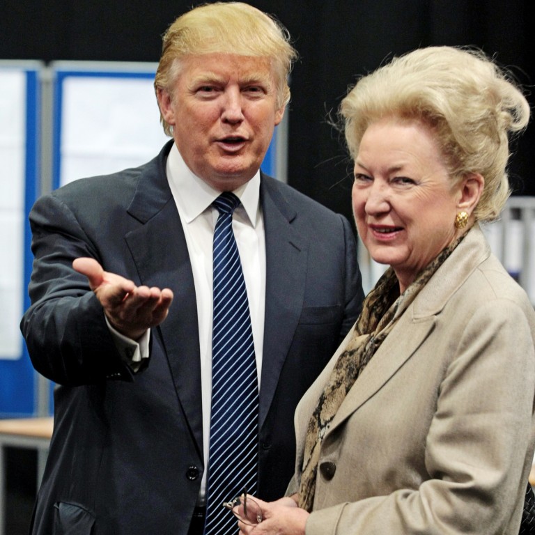 Donald Trump and his sister Maryanne Trump Barry in Scotland, in 2008. Photo: AFP