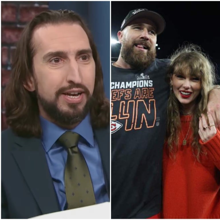 Radio host Nick Wright recently admitted he hasn’t had a heart to heart with his pal Travis Kelce since he started dating Taylor Swift. Photos: @getnickwright/Instagram, Getty Images via AFP