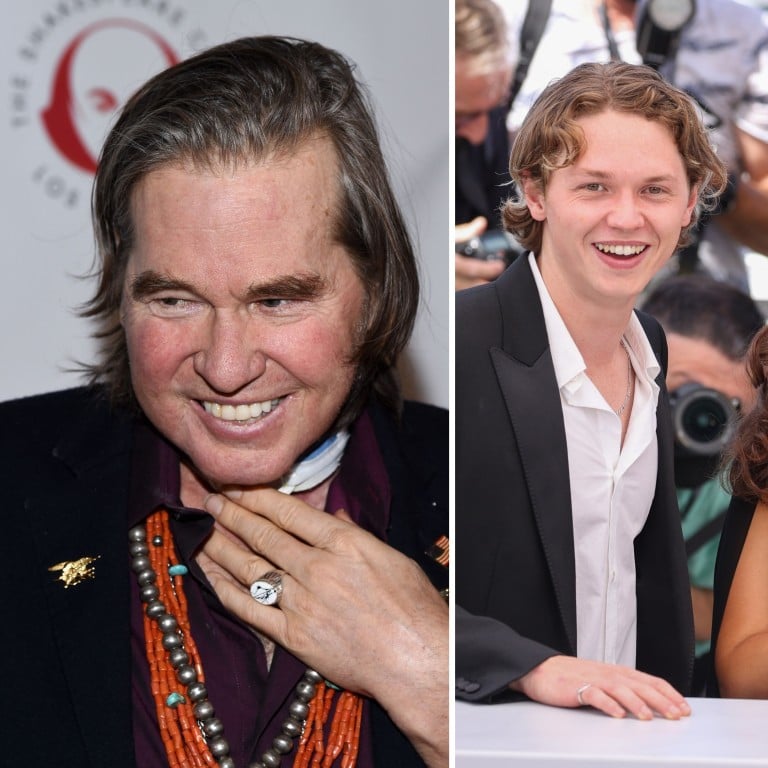Actor Val Kilmer and his adult children Jack Kilmer and Mercedes Kilmer. Photos: Getty Images
