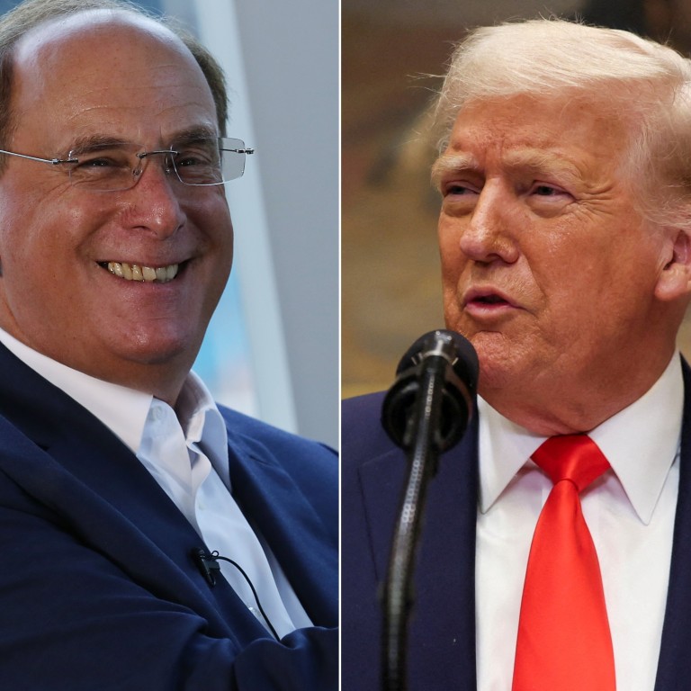 Following Larry Fink’s US$22.8 billion purchase of ports from CK Hutchison, including two on the Panama Canal that are geopolitically significant, the BlackRock CEO has gained the trust of Trump’s inner circle. Photos: Getty Images; Reuters