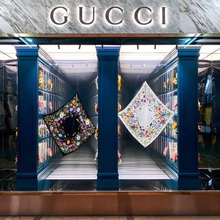 Gucci celebrates its heritage with The Art of Silk, starring Ozark’s Julia Garner with the brand’s 1966 Flora motif – and invites international artists to reinterpret its enduring scarf themes. Photo: Handout