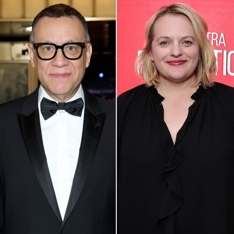 Elisabeth Moss was previously married to SNL’s Fred Armisen (left), but rumours emerged in the press she was formerly engaged to Mission Impossible actor Tom Cruise. Photos: AFP, Getty Images