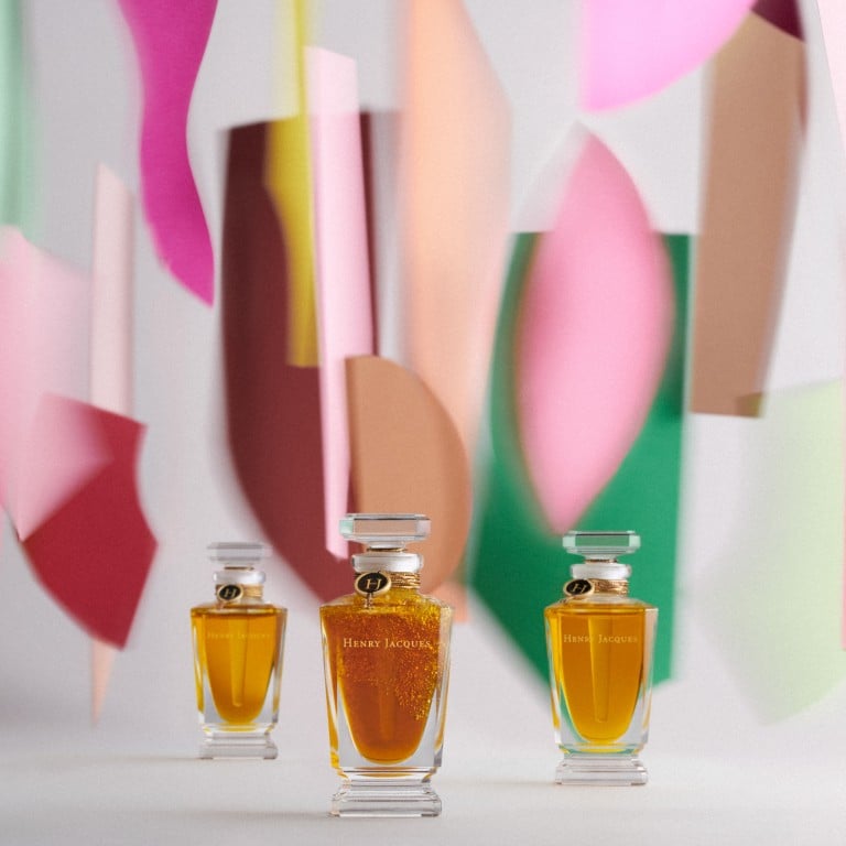 The three perfumes in Henry Jacques’ 2024 Collection de l’Atelier express the heart of the maison’s latest HJ Rose de Mai absolute. Photo: Handout