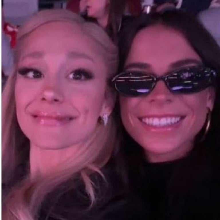 Meet Ariana Grande’s childhood BFF, Courtney Chipolone, who works at R.E.M. Beauty. Photos: @meghanosleyy_/X; @courtneychipolone/Instagram