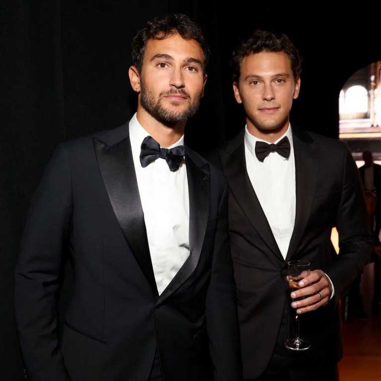 Twin brothers Payton Koch (left) and Cooper Koch at a Giorgio Armani event in New York last October. Photo: @paytonjkoch/Instagram