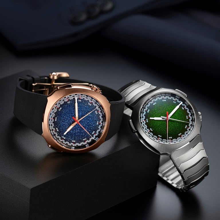 At Watches and Wonders 2025, H. Moser & Cie presented new Streamliner models with coloured dials (pictured), plus the vivid Pop collection, featuring semi-precious stones. Photo: Handout