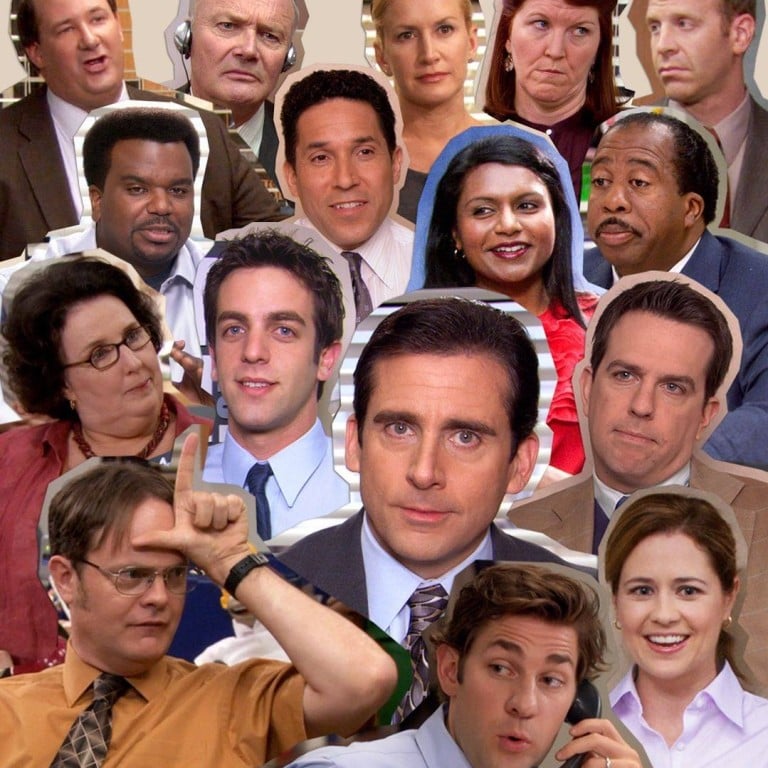 The Office US stars Steve Carell, Ed Helms, Rainn Wilson, John Krasinski and Jenna Fischer. Photo: @peacock/Instagram