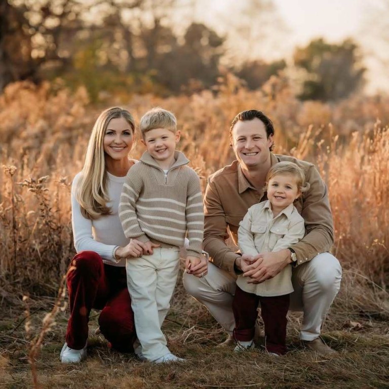 Baseball star Gerrit Cole and his wife, Amy Cole, with their two boys. Photo: @amyc23/Instagram