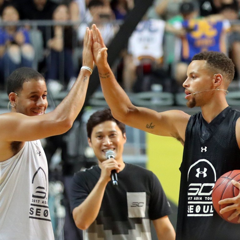 Meet Golden State Warriors point guard Stephen Curry’s brother Seth, who plays for the Charlotte Hornets and is married to NBA coach Doc Rivers’ daughter Callie. Photo: EPA