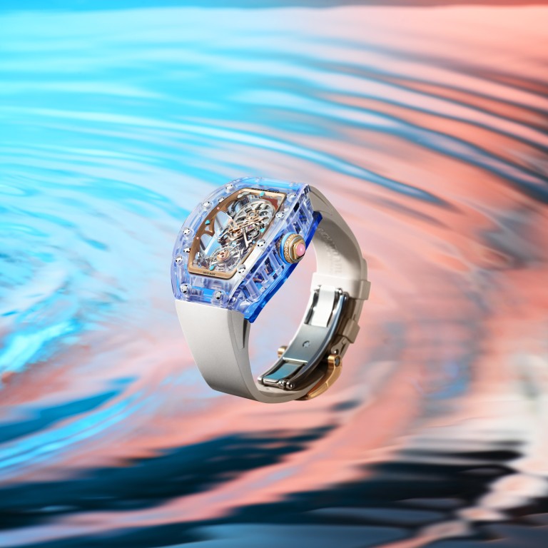 The RM 75-01 comes in different coloured cases that reflect the appearance of water in different places and at different times of the day. Photo: Handout