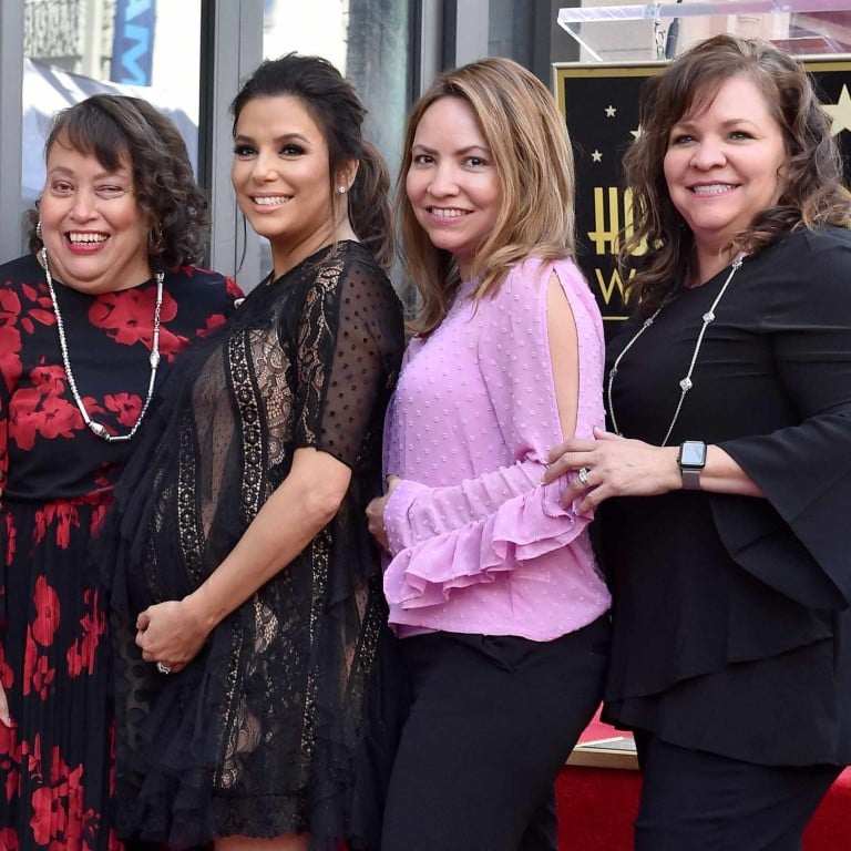 Eva Longoria, mum Ella Eva Mireles, sisters Esmeralda Josephina Longoria, Elizabeth Judina Longoria and Emily Jeannette Longoria attend the ceremony honoring Eva Longoria with star on the Hollywood Walk of Fame in April 2018, in Hollywood, California. Photo: FilmMagic