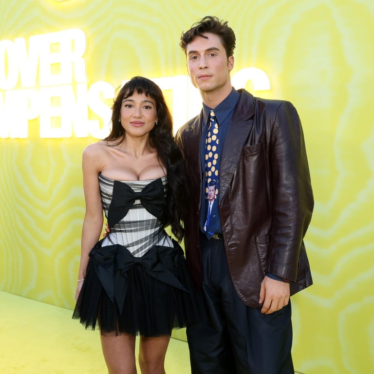 Meet Wally Baram, the breakout star of Amazon Prime’s new TV dramedy Overcompensating, also starring Benito Skinner (right), and featuring Charli XCX on screen and in a producer role. Photo: GA/The Hollywood Reporter via Getty Images