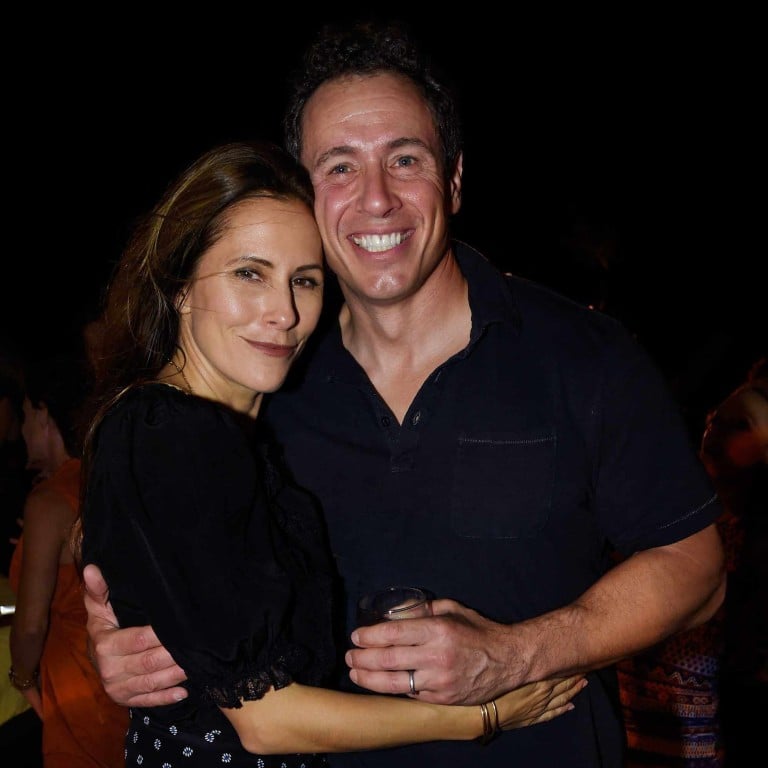 Former CNN anchor Chris Cuomo with wife Cristina Cuomo in 2017. Photo: Getty Images