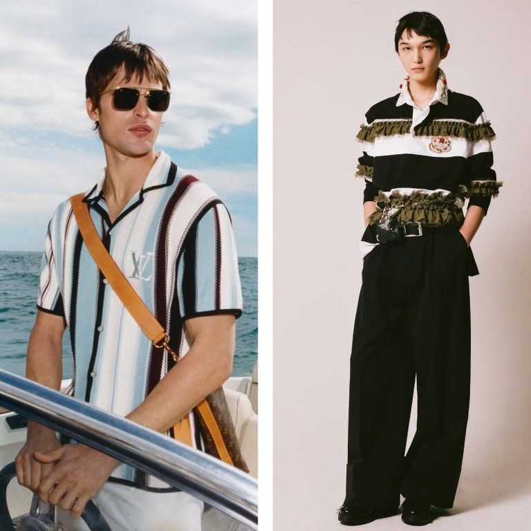3 marque ways to mark Father’s Day: Pharrell Williams’ Miami beachwear at Louis Vuitton, Dolce & Gabbana’s classic prints and Simone Rocha’s rugby and roses. Photo: Handout